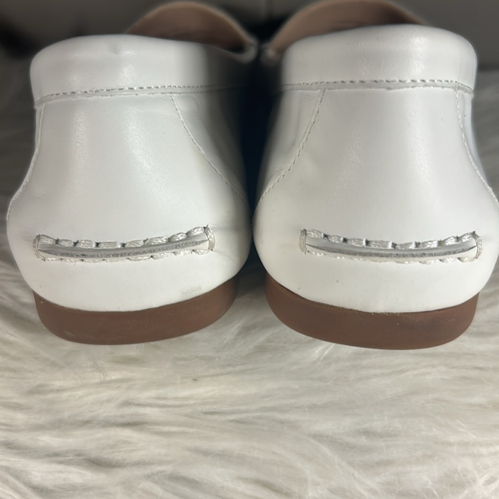 KATE SPADE Loafers Women's Size 8 Kate Spade Carmen S1350018 White Leather Shoes - Picture 4 of 15
